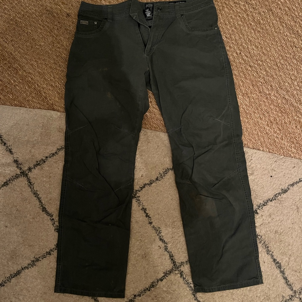mens kuhl pants dark gray